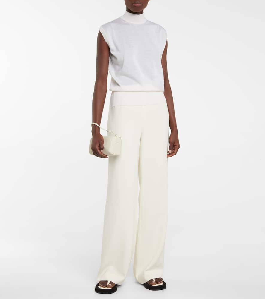 The Row Ginza leather and suede thong sandals