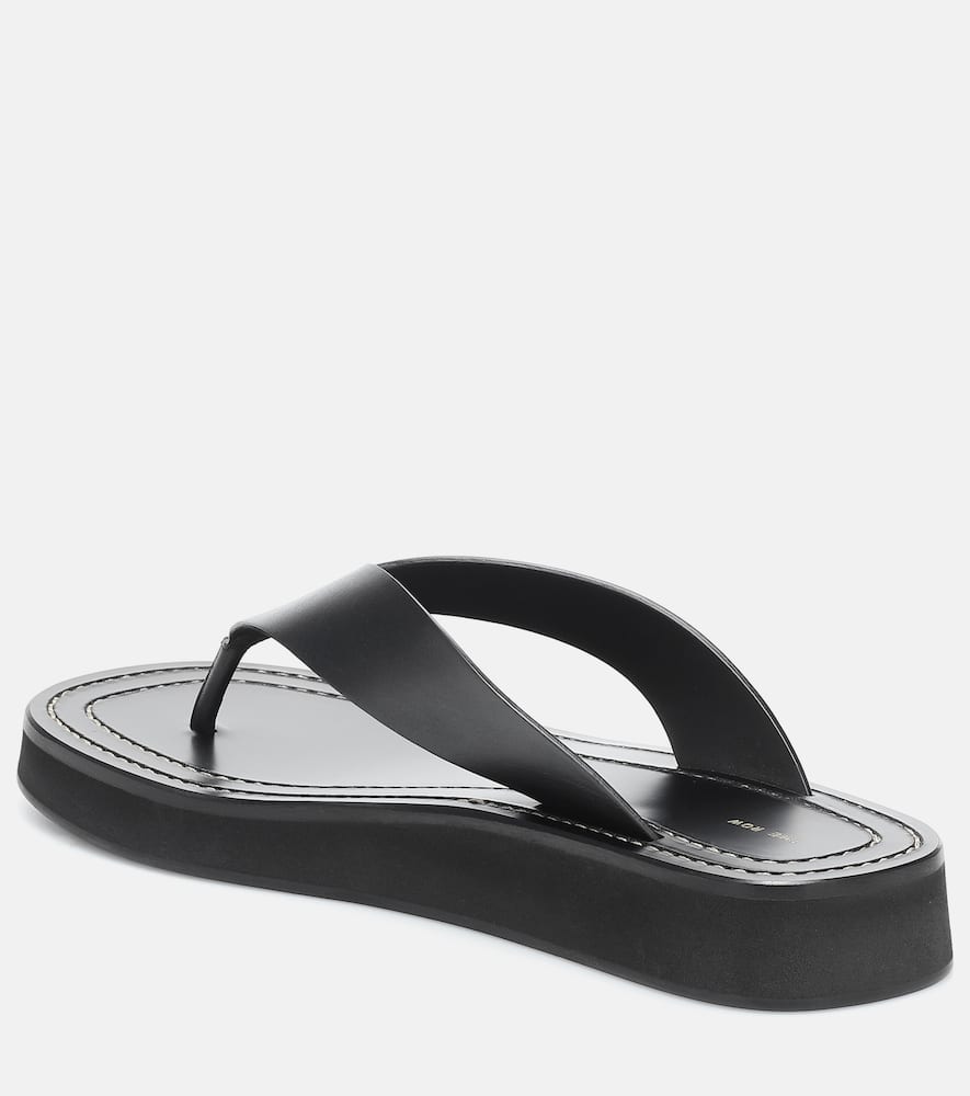 The Row Ginza leather platform slides