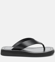 The Row Ginza leather platform slides