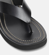 The Row Ginza leather platform slides