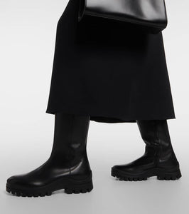 The Row Greta leather rain boots