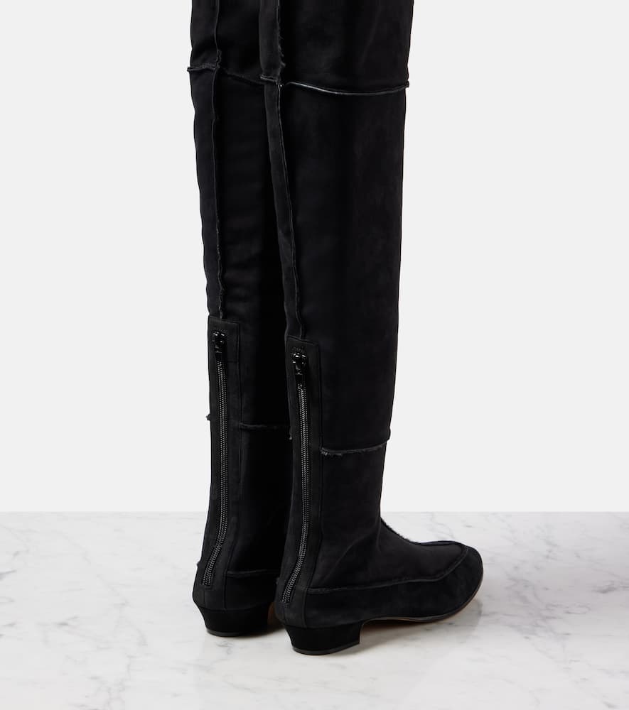 The Row Hereditas 25 suede over-the-knee boots