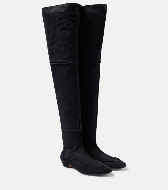 The Row Hereditas 25 suede over-the-knee boots