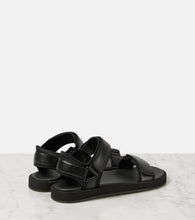 The Row Hook-And-Loop leather sandals
