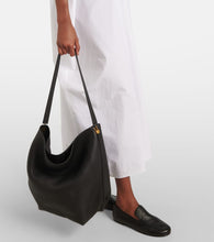 The Row Hook NS Large leather tote bag