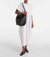 The Row Hook NS Large leather tote bag