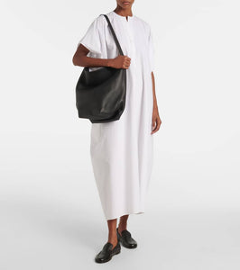 The Row Hook NS Large leather tote bag
