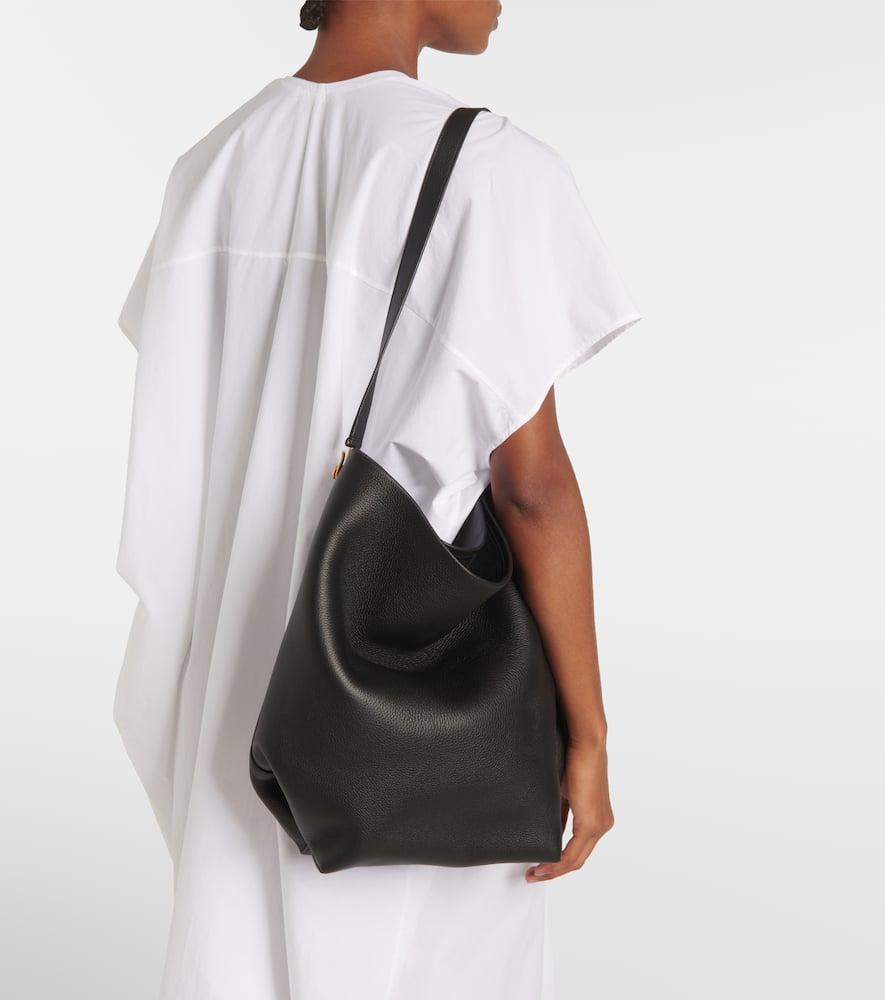 The Row Hook NS Large leather tote bag