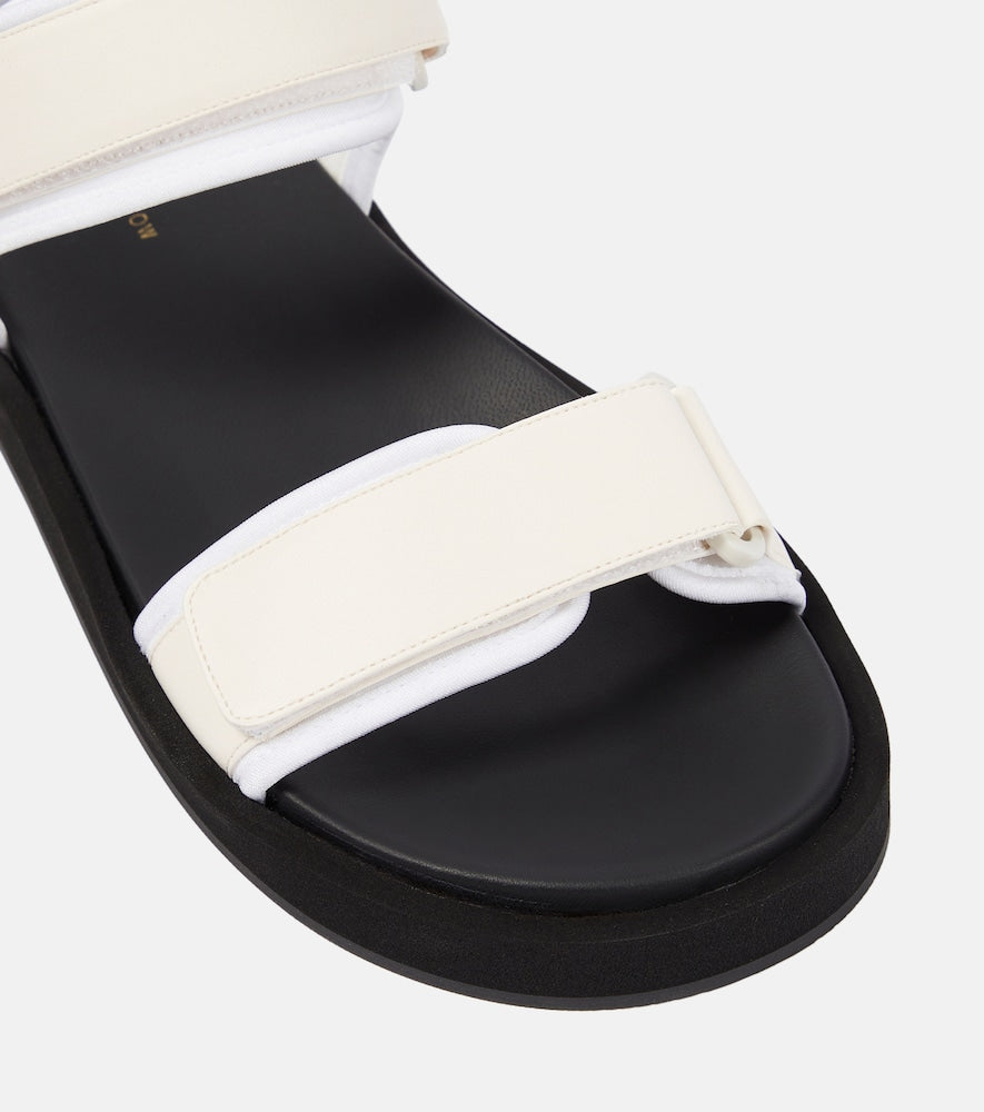 The Row Hook and Loop leather sandals