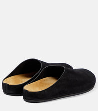 The Row Hudson suede mules