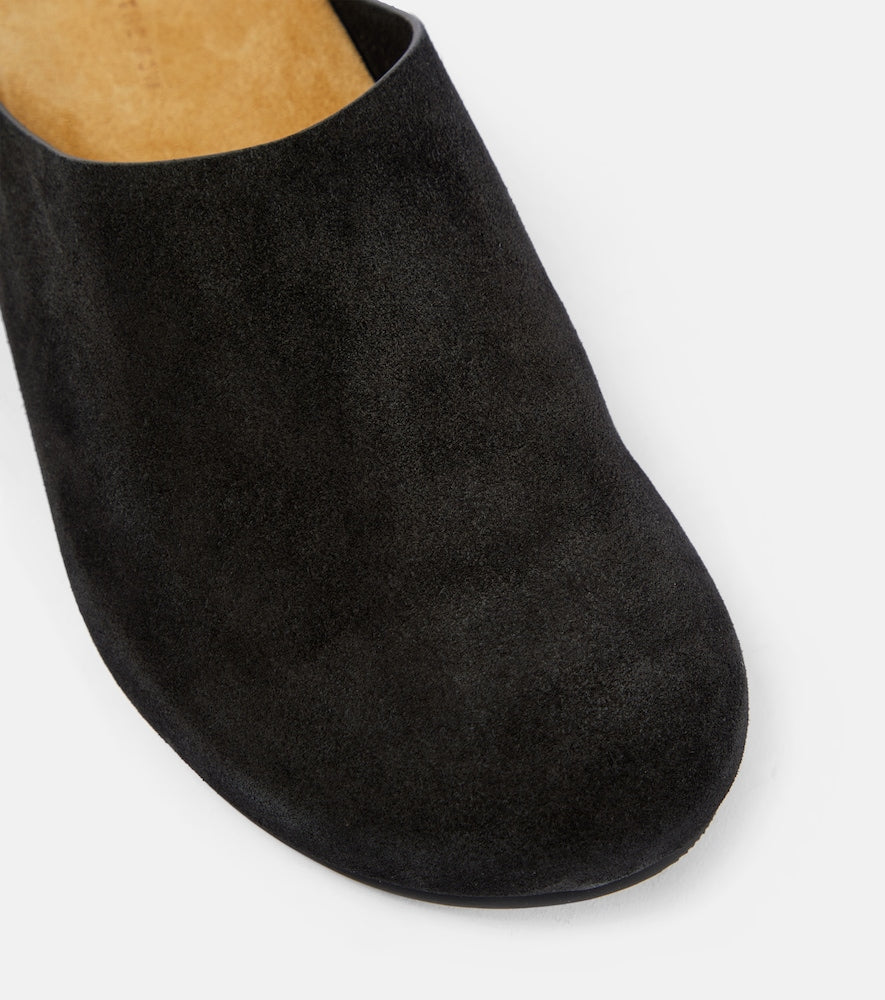 The Row Hudson suede mules