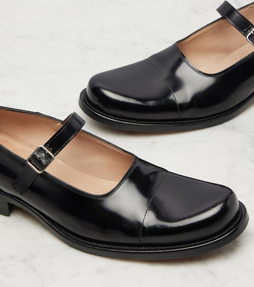 The Row Kai leather Mary Jane flats