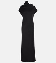 The Row Kamil paneled cashmere gown. Row Kamil 拼接羊绒礼服