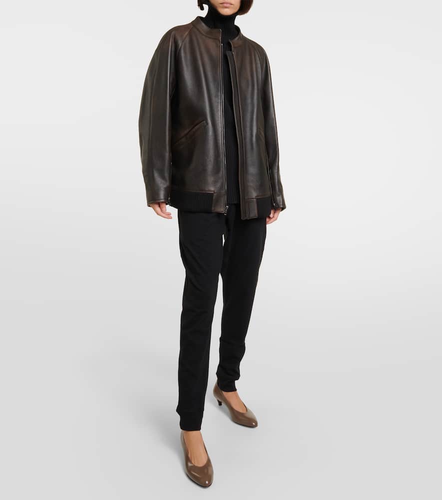 The Row Kengia leather jacket