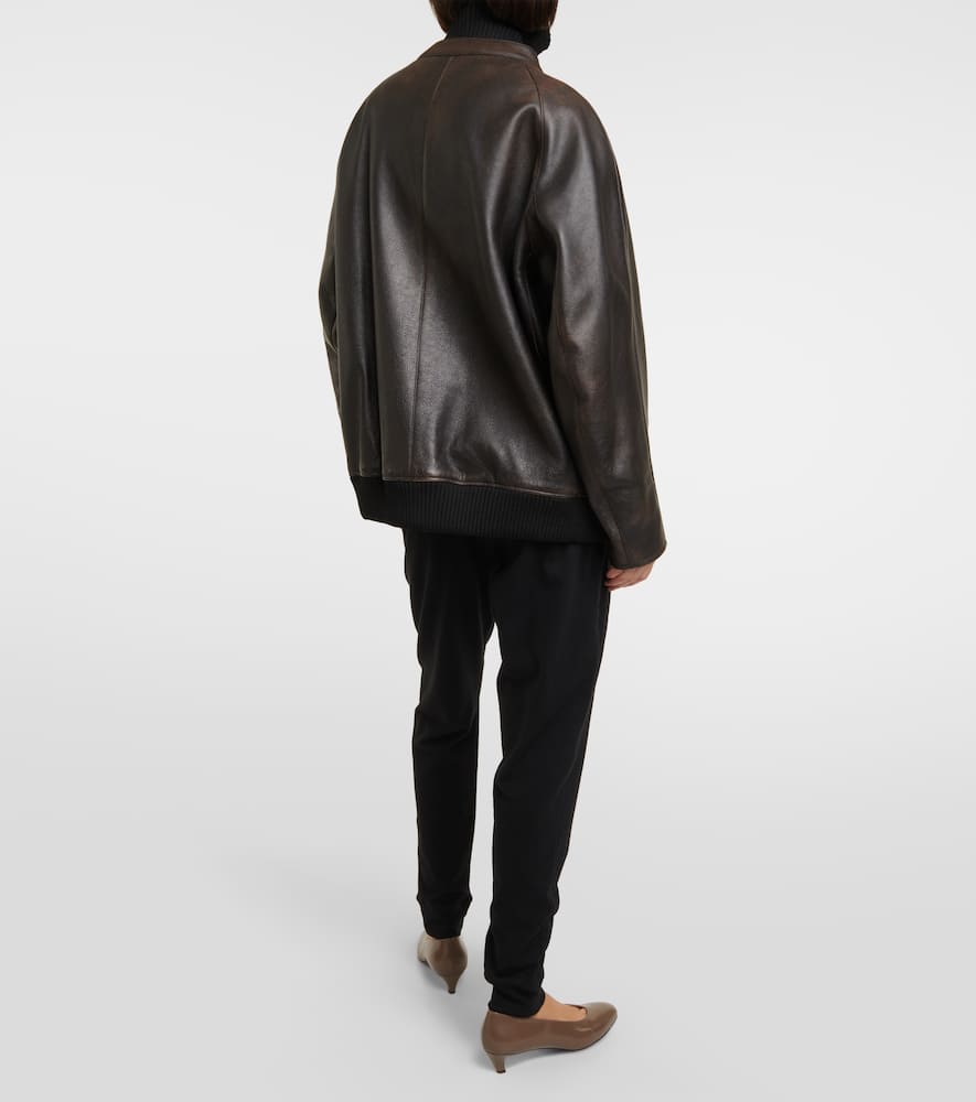 The Row Kengia leather jacket