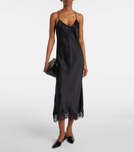 The Row Kolara lace-trimmed silk satin slip dress