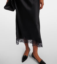 The Row Kolara lace-trimmed silk satin slip dress