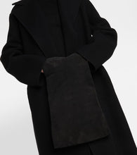 The Row Large suede glove bag