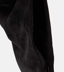 The Row Large suede glove bag