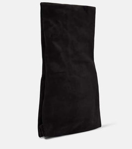The Row Large suede glove bag