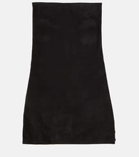 The Row Large suede glove bag