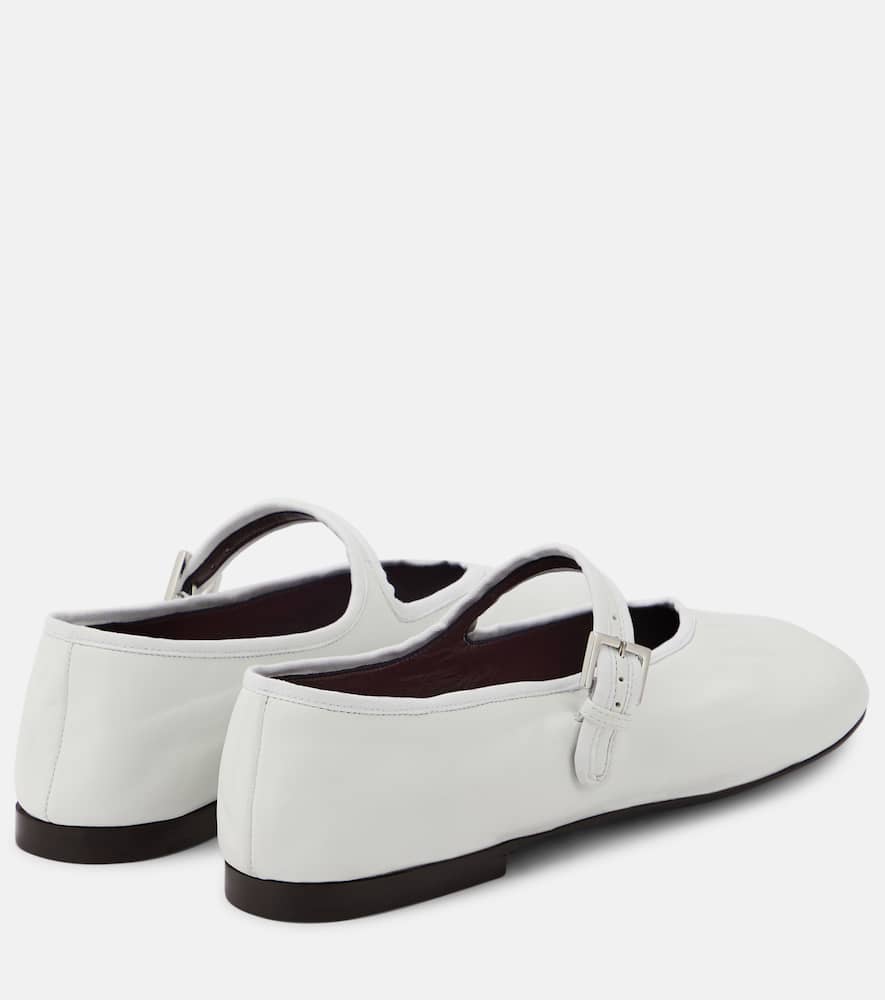 The Row Leather Mary Jane ballet flats