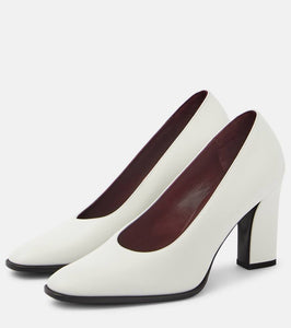 The Row Leather loafer pumps