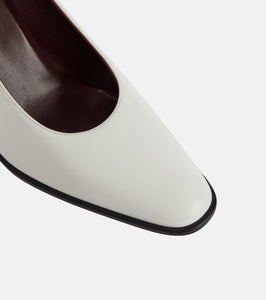 The Row Leather loafer pumps