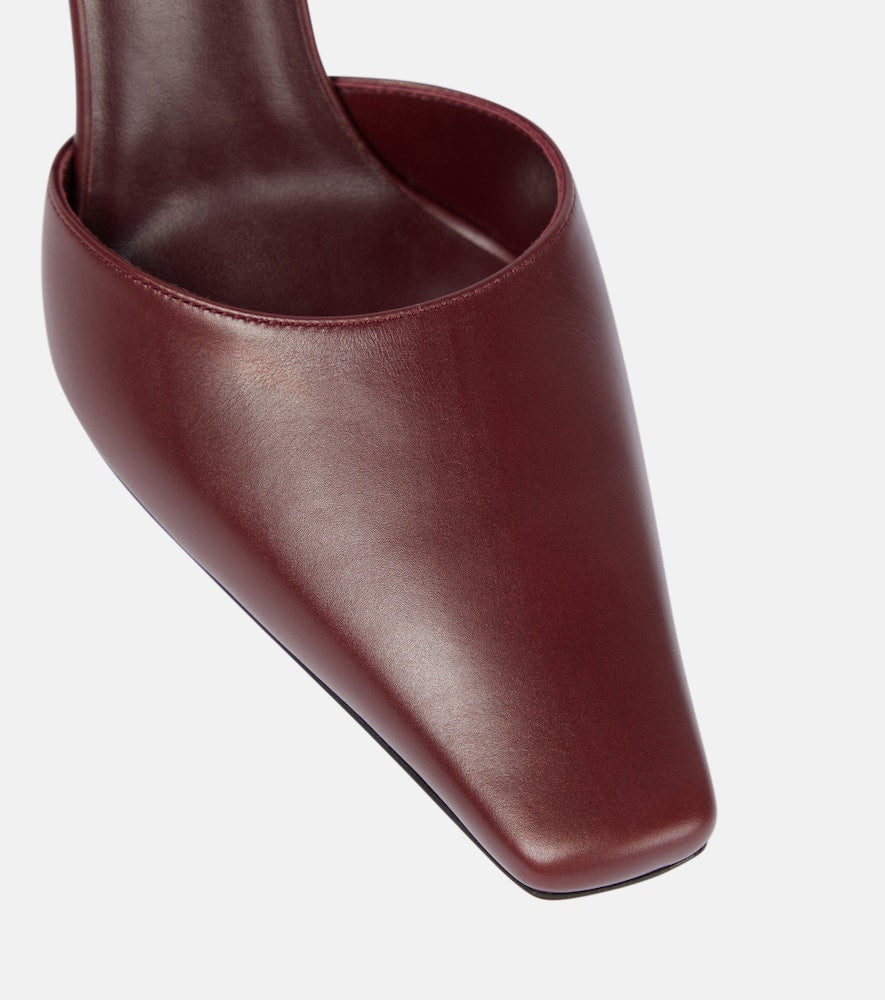 The Row Leather slingback pumps