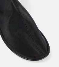 The Row Leather-trimmed mesh ankle boots