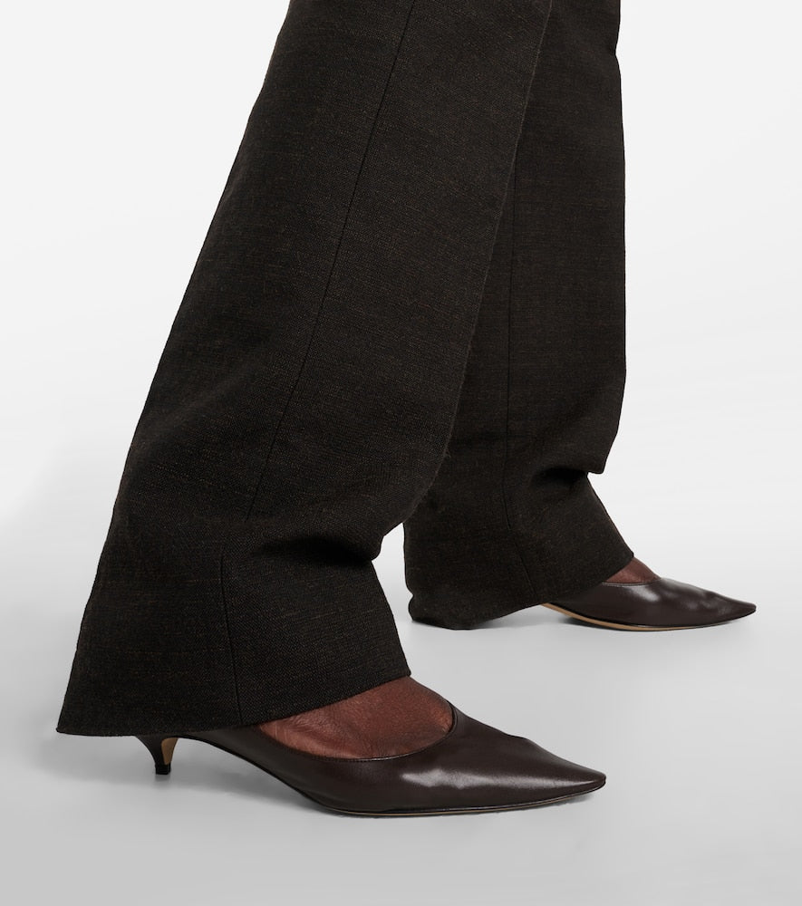 The Row Liisa leather pumps