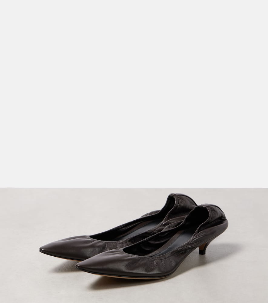 The Row Liisa leather pumps