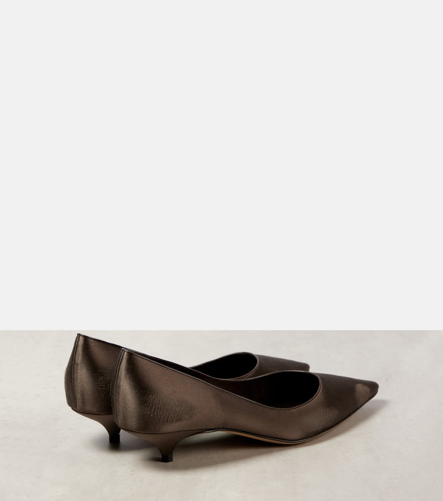 The Row Liisa satin pumps