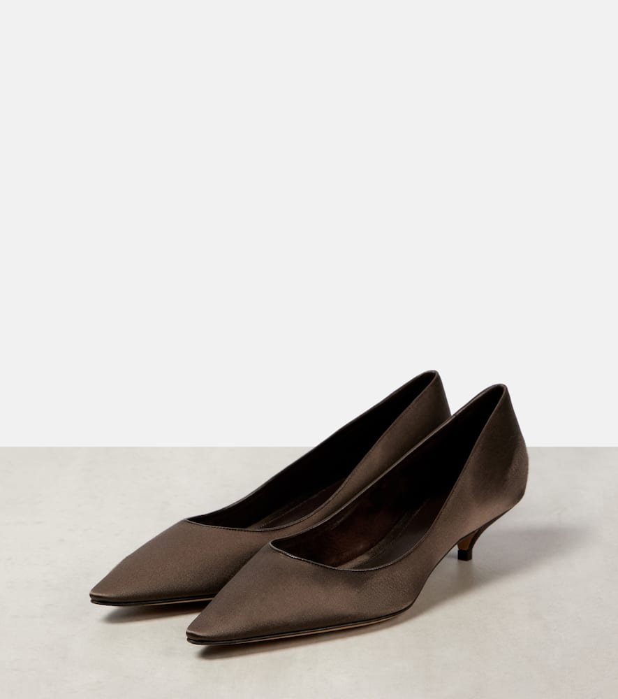 The Row Liisa satin pumps