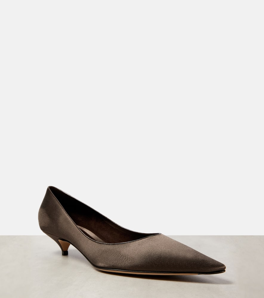 The Row Liisa satin pumps