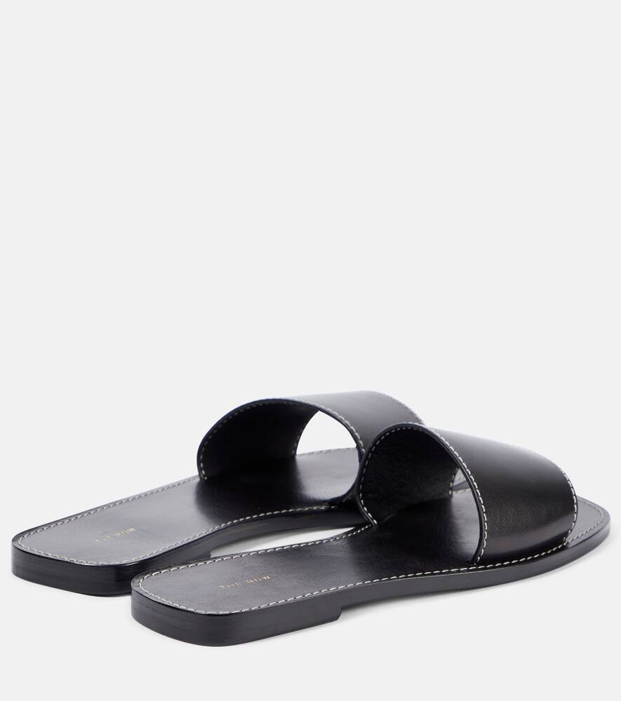 The Row Link leather slides