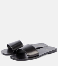 The Row Link leather slides