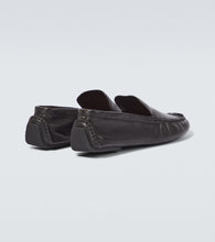 The Row Lucca leather loafers