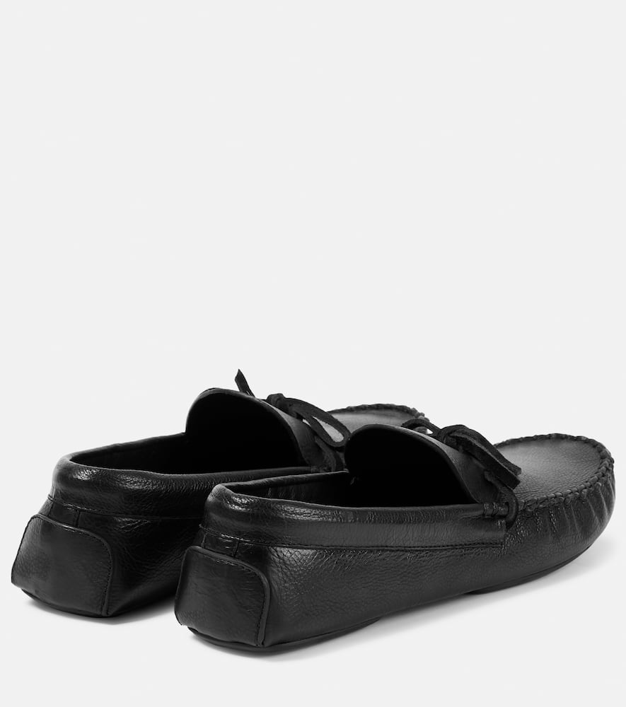 The Row Lucca leather moccasins