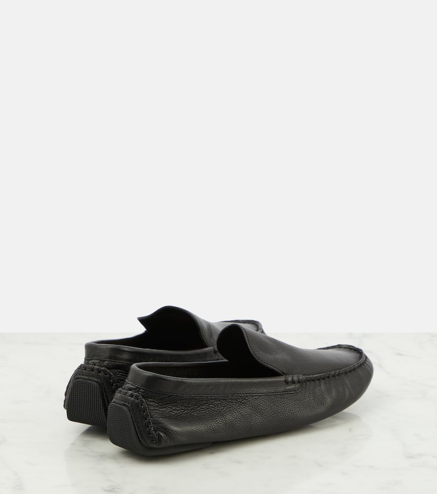 The Row Lucca leather moccasins