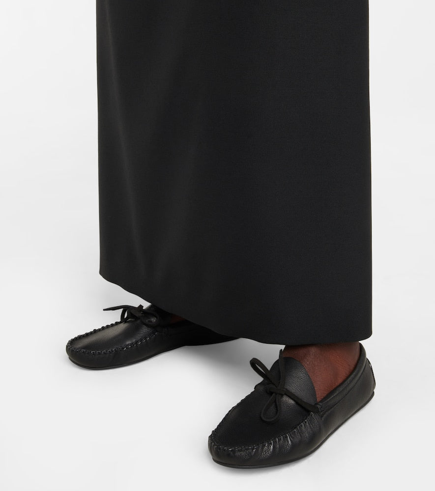 The Row Lucca leather moccasins
