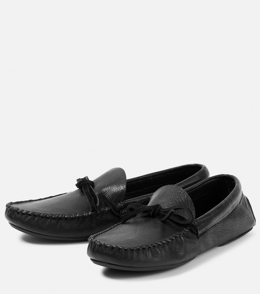 The Row Lucca leather moccasins