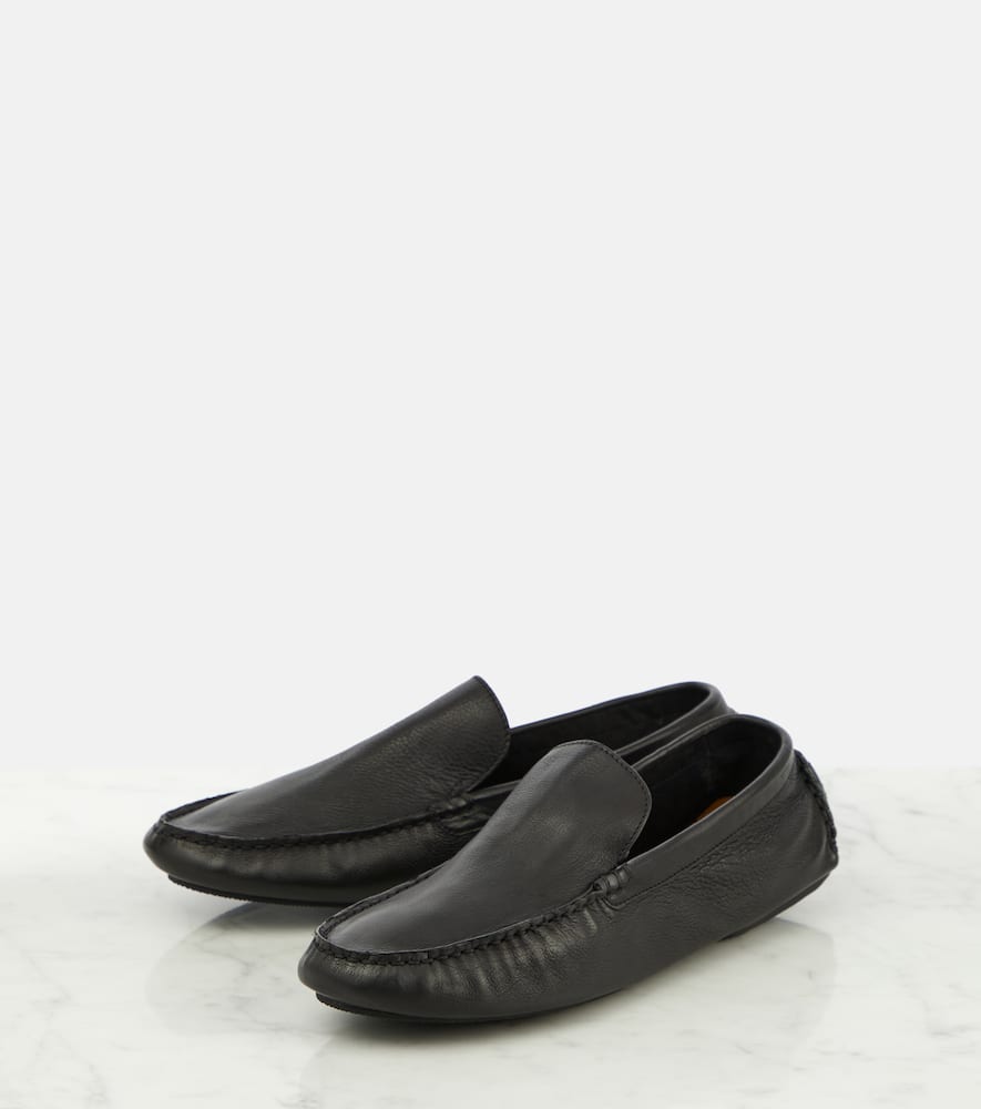 The Row Lucca leather moccasins