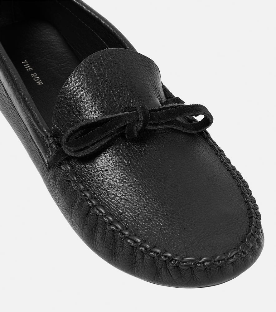 The Row Lucca leather moccasins