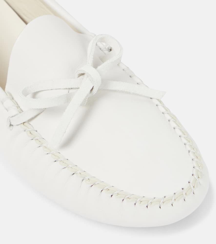 The Row Lucca leather moccasins
