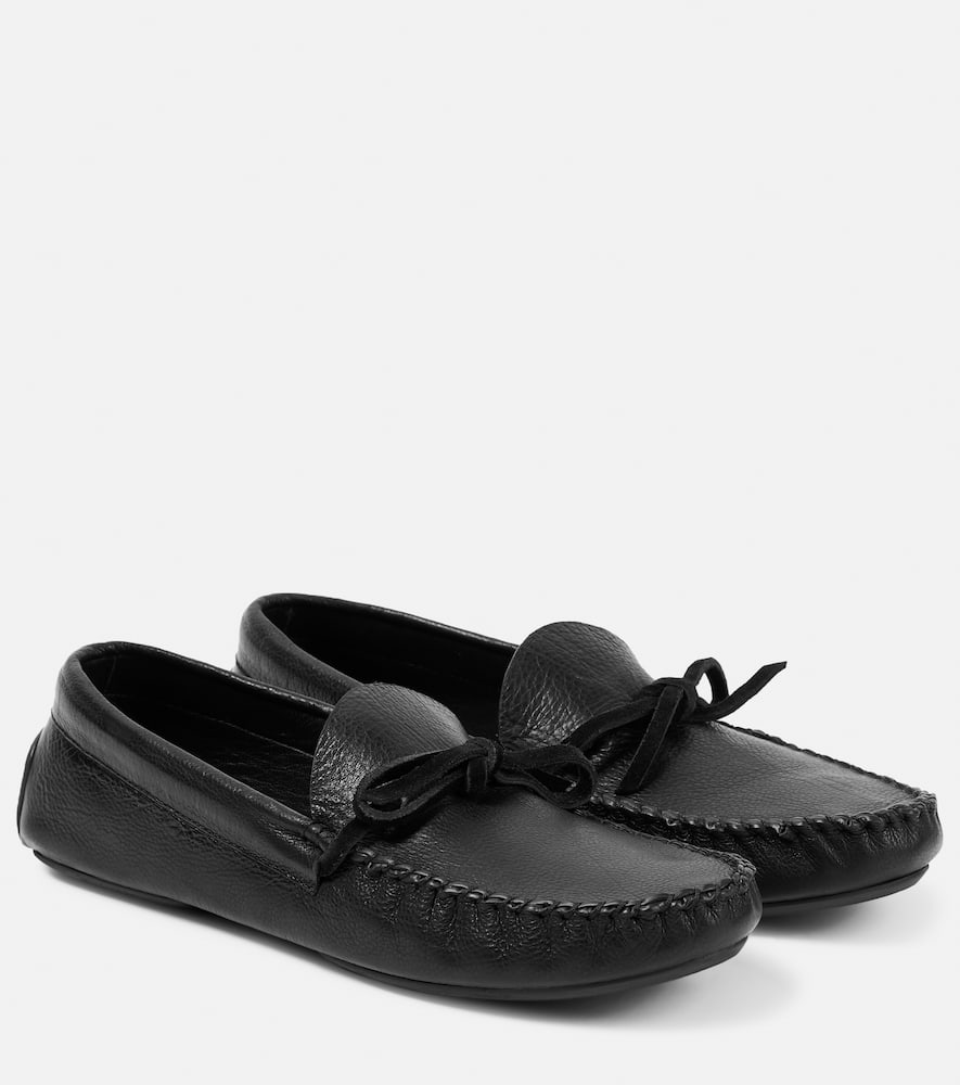 The Row Lucca leather moccasins