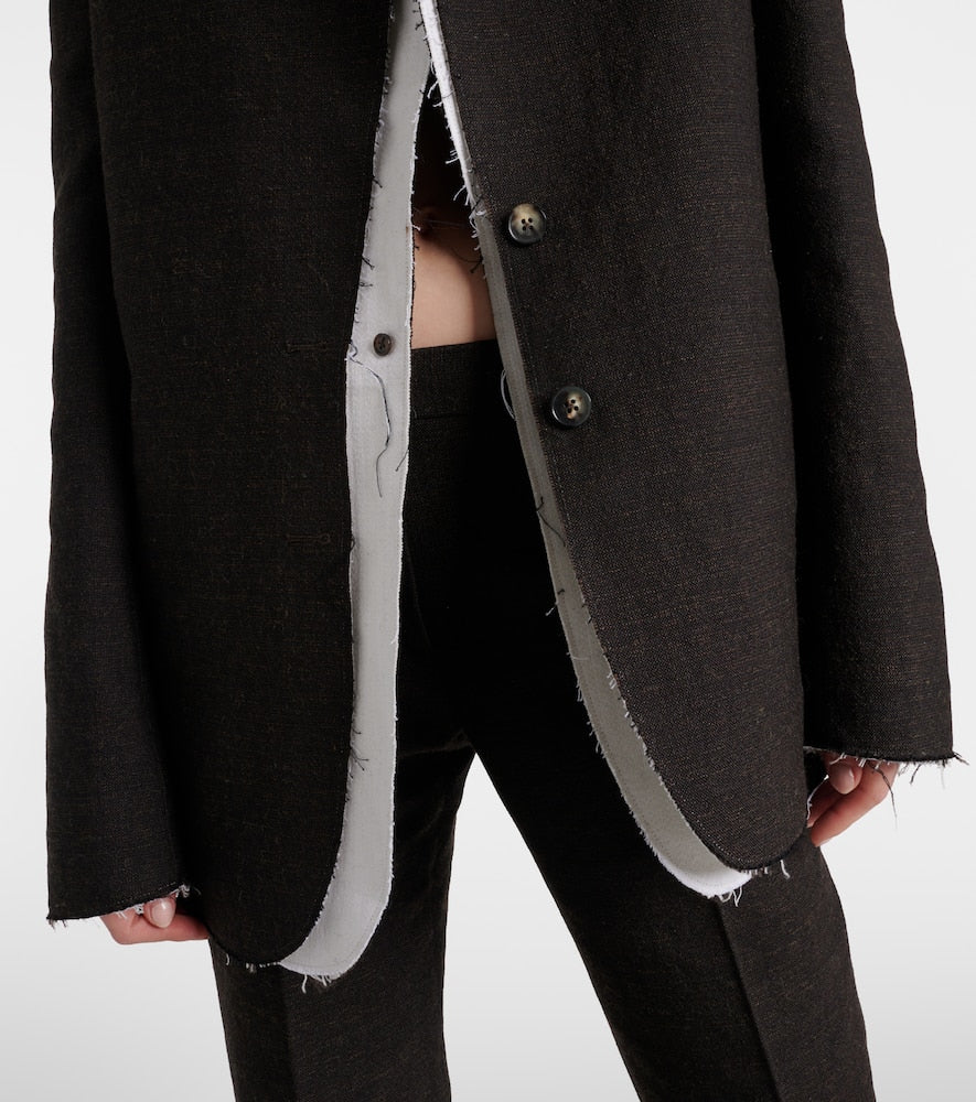 The Row Lysandre cotton and wool-blend blazer
