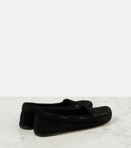 The Row Mabel suede loafers