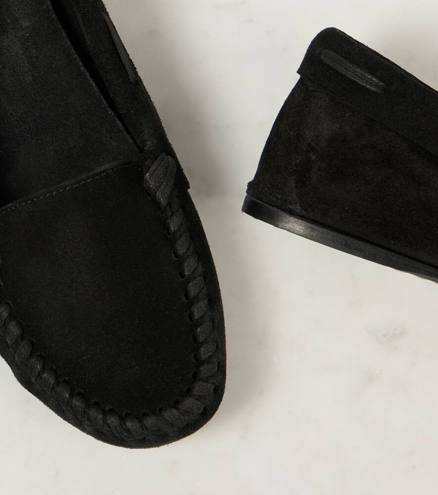 The Row Mabel suede loafers