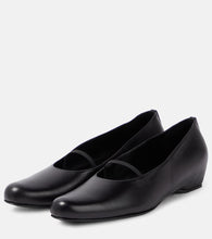 The Row Marion leather ballet flats